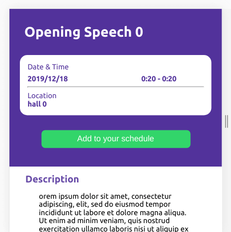 Talk Schedule